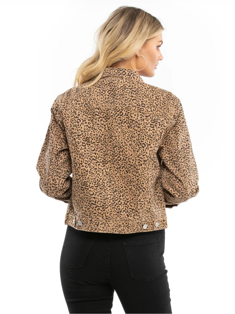 Brunette the Label -Lindsay Leopard Denim Jacket (NWT) M/L *see photos for info - Picture 15 of 16